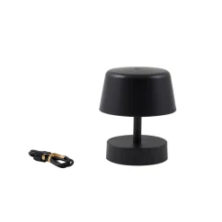 Lindby LED oppladbar bordlampe Nalani, 13 cm høy, IP44, dimbar