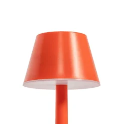 Lindby LED oppladbar lampe Gaja, rød, USB, IP44, RGBW, dimbar