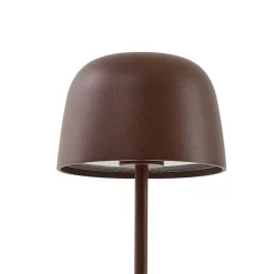 Lindby LED-bordlampe Arietty, brun, dimbar, IP65