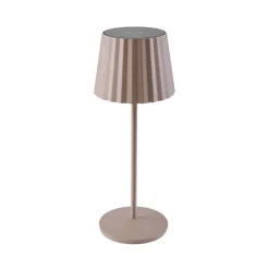 Lindby LED-bordlampe med batteri Esali, beige, metall, IP65