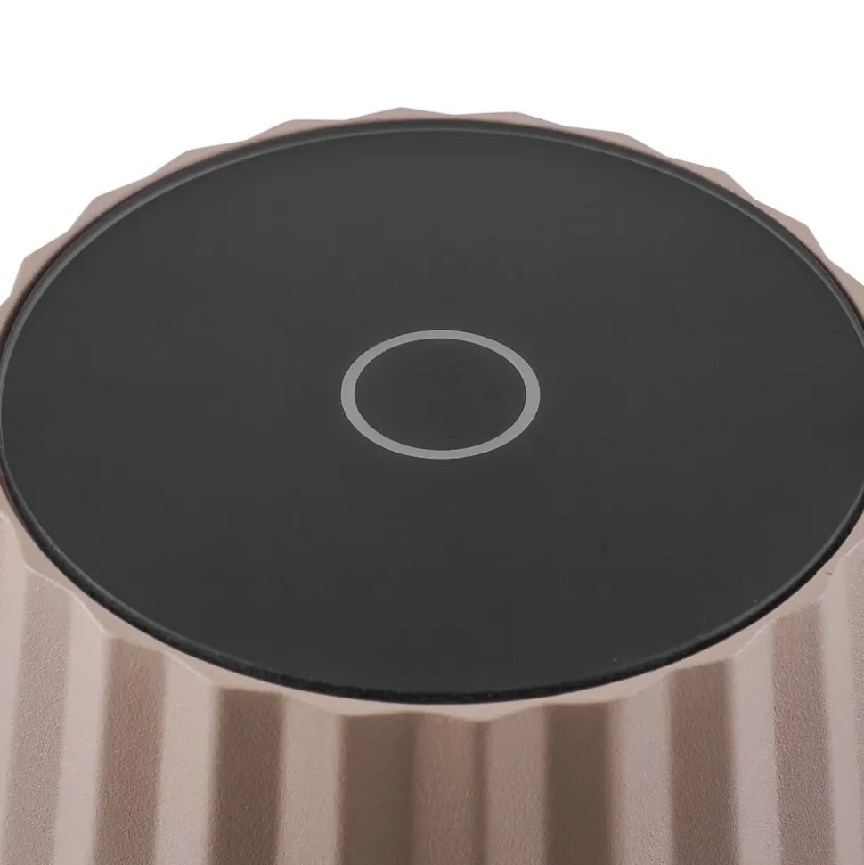 Lindby LED-bordlampe med batteri Esali, beige, metall, IP65