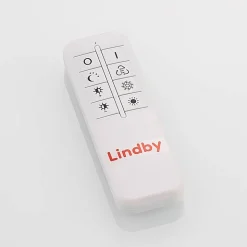 Lindby LED-taklampe Fjardo, kantet, svart, CCT, fjernkontroll