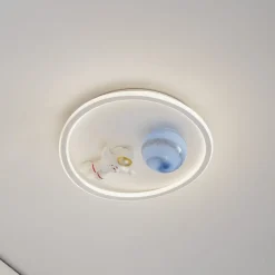 Lindby LED-taklampe Kosmo, 40 cm, hvit, metall, jord