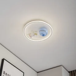 Lindby LED-taklampe Kosmo, 40 cm, hvit, metall, jord