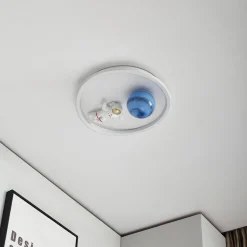 Lindby LED-taklampe Kosmo, 40 cm, hvit, metall, jord