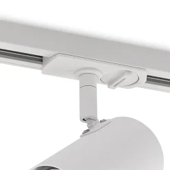 Lindby Linaro skinnespotlight, GU10, Ø 6 cm, hvit, 1-faset