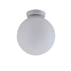Lindby Meriala taklampe, hvit, glass Ø 25 cm