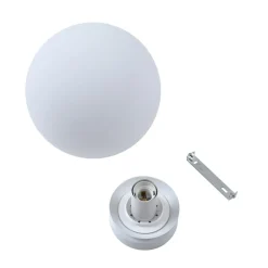 Lindby Meriala taklampe, hvit, glass Ø 25 cm