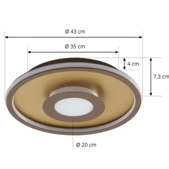 Lindby Pekela LED-taklampe, rund, 43 cm