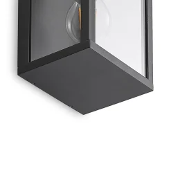 Lindby Peldar utendørs vegglampe, klar, 2 lyskilder, 38 cm, metall