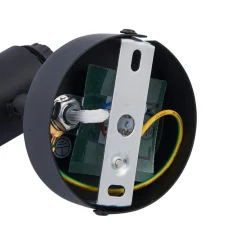 Lindby Pendura vegglampe, Ø 9 cm, svart, glass