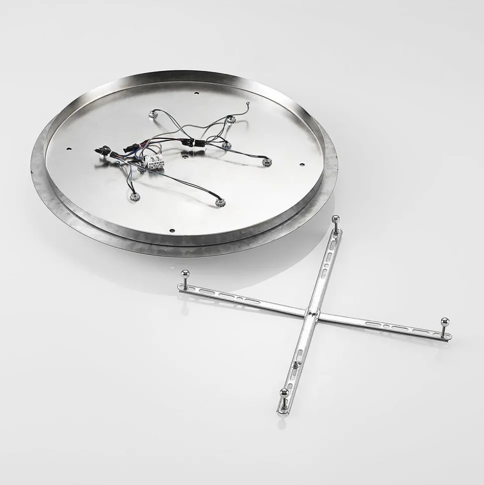 Lindby taklampe Antonino, 8 lyskilder, krom, krystall, 55 cm