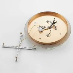 Lindby taklampe Gillion, 4 lyskilder, gull, krystall, Ø 35 cm