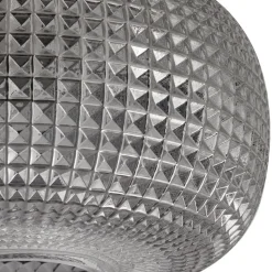 Lindby taklampe Hildur, Ø 25 cm, røykgrå, glass