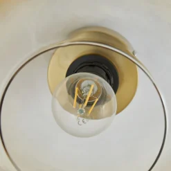 Lindby taklampe Hildur, Ø 28,5 cm, ravfarget, glass