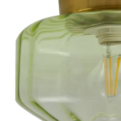 Lindby taklampe Hildur, grønn, glass, Ø 22 cm