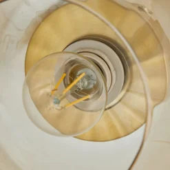 Lindby taklampe Hildur, ravfarget, glass, Ø 22 cm