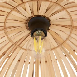 Lindby taklampe Ilajus, Ø 62 cm, naturlig bambus