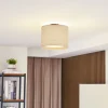 Lindby taklampe Soula, Ø 26 cm, beige, plast, E27