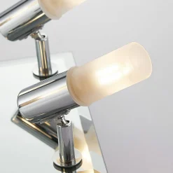 Lindby taklampe til bad Zela, 32 cm, krom, 4 lyskilder, IP44