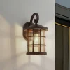 Lindby utendørs vegglampe Ankea, rust/amber, 37 cm, IP23, E27