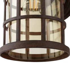 Lindby utendørs vegglampe Ankea, rust/amber, 37 cm, IP23, E27