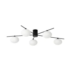 Lindby Valisa taklampe, svart, 5-lamper