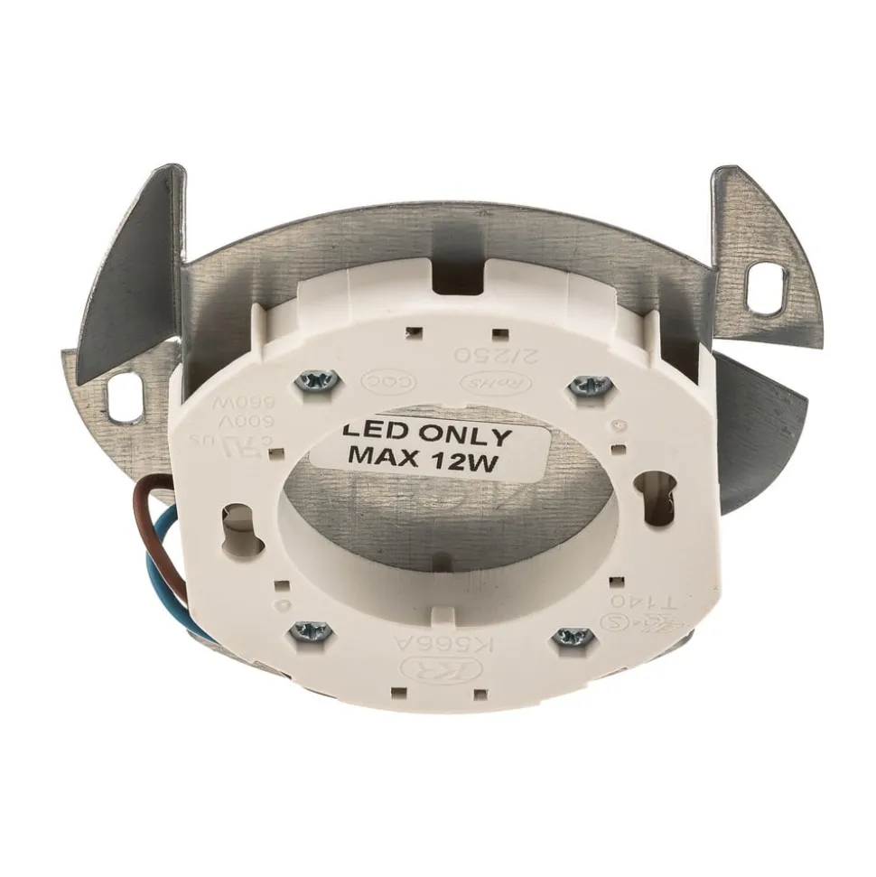 Loppe takspotlight i stål, svart