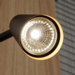 Lucande Angelina klemmelampe, svart/gull, metall, 47 cm