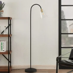 Lucande Anjita gulvlampe, glasskjerm