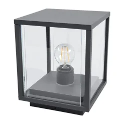 Lucande Annalea sokkellampe, 55 cm, antrasitt, IP54