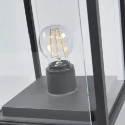 Lucande Annalea sokkellampe, 55 cm, antrasitt, IP54