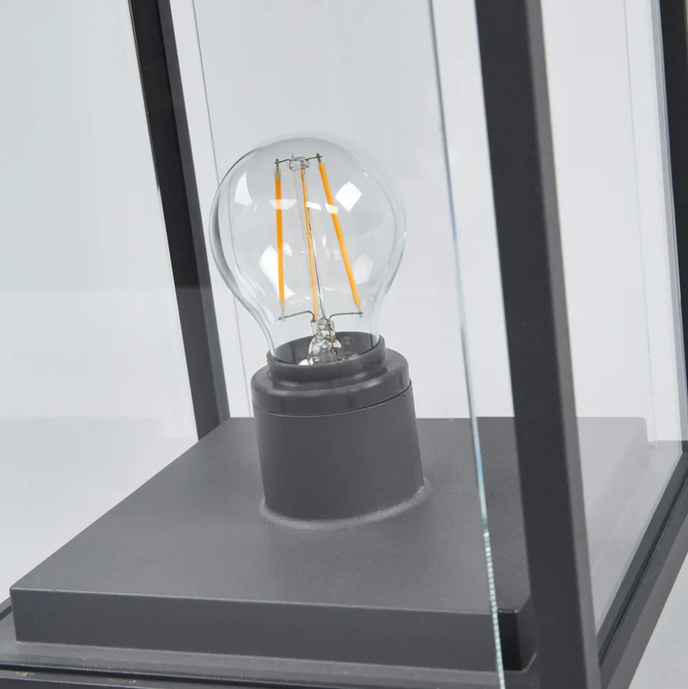 Lucande Annalea sokkellampe, 55 cm, antrasitt, IP54