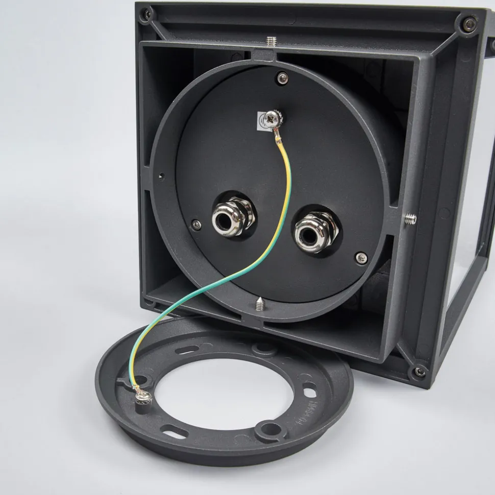 Lucande Annalea sokkellampe, 55 cm, antrasitt, IP54