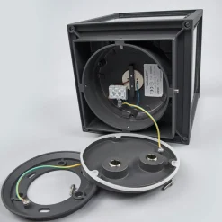 Lucande Annalea sokkellampe, 55 cm, antrasitt, IP54