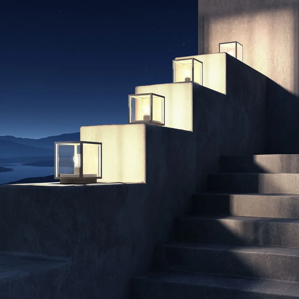 Lucande Annalea sokkellampe, 55 cm, antrasitt, IP54