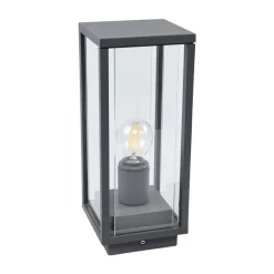 Lucande Annalea sokkellampe, 35 cm, antrasitt, IP54