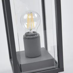 Lucande Annalea sokkellampe, 35 cm, antrasitt, IP54