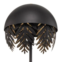 Lucande Aparas gulvlampe, bladlook, svart-gull