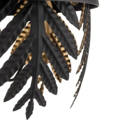 Lucande Aparas gulvlampe, bladlook, svart-gull