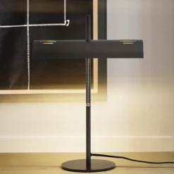 Lucande banklampe Nysira, moderne, grå metallic, 2 lyskilder.