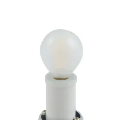 Lucande Basolo vegglampe til bad, svart, høyde 31,5 cm, glass