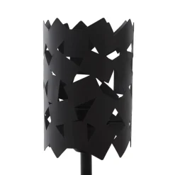 Lucande bordlampe Aeloria, svart, jern, Ø 12 cm, E27