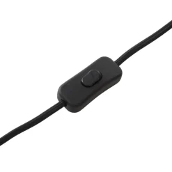 Lucande bordlampe Aeloria, svart, jern, Ø 12 cm, E27