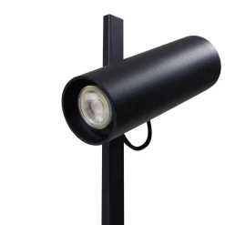 Lucande bordlampe Lysias, svart, metall, høyde 55 cm