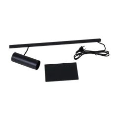 Lucande bordlampe Lysias, svart, metall, høyde 55 cm