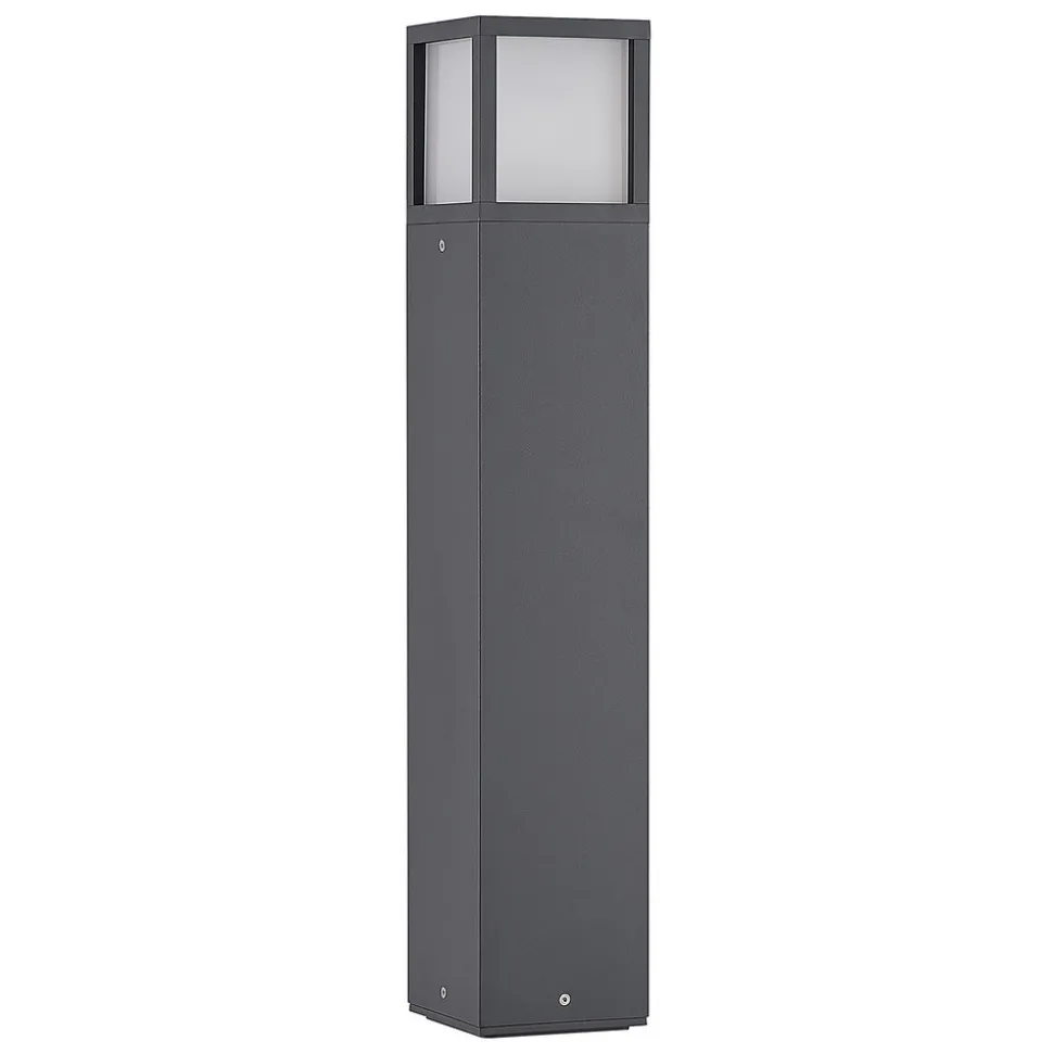 Lucande Dewari veilampe, E27, 65 cm, mørkegrå, IP54