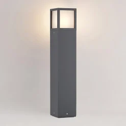 Lucande Dewari veilampe, E27, 65 cm, mørkegrå, IP54