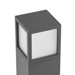 Lucande Dewari veilampe, E27, 65 cm, mørkegrå, IP54