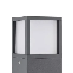 Lucande Dewari veilampe, E27, 65 cm, mørkegrå, IP54